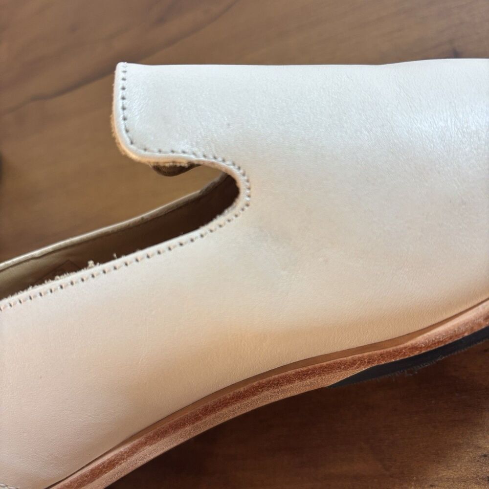 PATINA Portland Leather Premium Pointed Flats Shoes Bone White Women's Size 9.5 - Picture 7 of 10